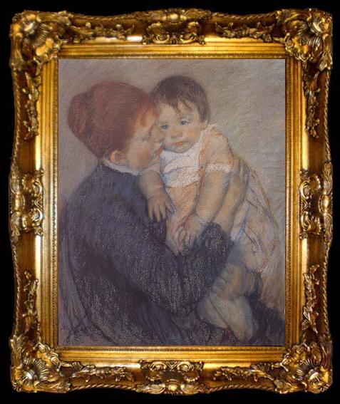framed  Mary Cassatt Agatha with her child, ta009-2